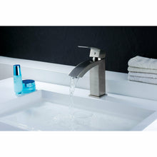 Load image into Gallery viewer, Revere Series Single Hole Single-Handle Low-Arc Bathroom Faucet in Brushed Nickel- Anzzi