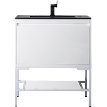 Load image into Gallery viewer, James Martin Milan 31.5&quot; Glossy White - Glossy White Single Vanity with Base- James Martin