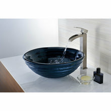Load image into Gallery viewer, Tempo Series Deco-Glass Vessel Sink in Coiled Blue- Anzzi
