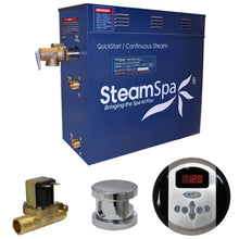 Load image into Gallery viewer, SteamSpa Oasis 6 KW QuickStart Acu-Steam Bath Generator Package with Built-in Auto Drain in Polished Chrome- SteamSpa