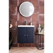 Load image into Gallery viewer, James Martin Linden 24&quot; Navy Blue Single Vanity Cabinet