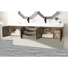 Load image into Gallery viewer, James Martin Mercer Island 72&quot; Ash Gray - Matte Black Double Vanity