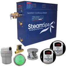 Load image into Gallery viewer, SteamSpa Royal 9 KW QuickStart Acu-Steam Bath Generator Package with Built-in Auto Drain in Polished Chrome- SteamSpa