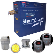 Load image into Gallery viewer, SteamSpa Royal 4.5 KW QuickStart Acu-Steam Bath Generator Package in Brushed Nickel- SteamSpa