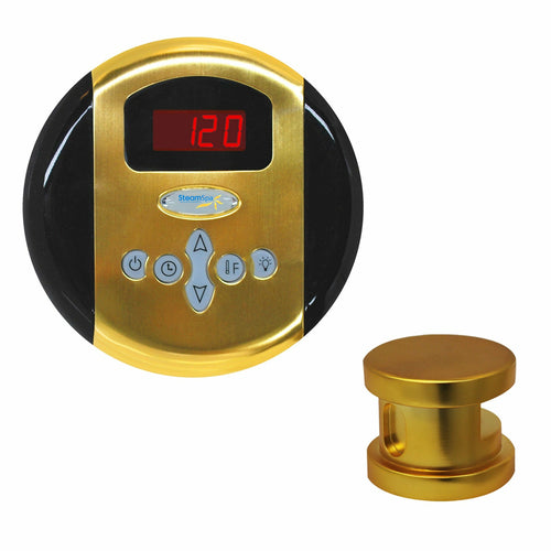 SteamSpa Oasis Control Kit in Polished Gold- SteamSpa