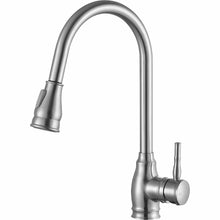 Load image into Gallery viewer, Bell Single-Handle Pull-Out Sprayer Kitchen Faucet in Brushed Nickel- Anzzi