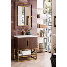 Load image into Gallery viewer, James Martin Columbia 31.5&quot; Coffee Oak - Radiant Gold Single Vanity