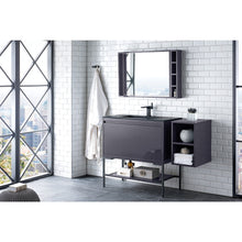 Load image into Gallery viewer, James Martin Milan 35.4&quot; Modern Grey - Matte Black Single Vanity